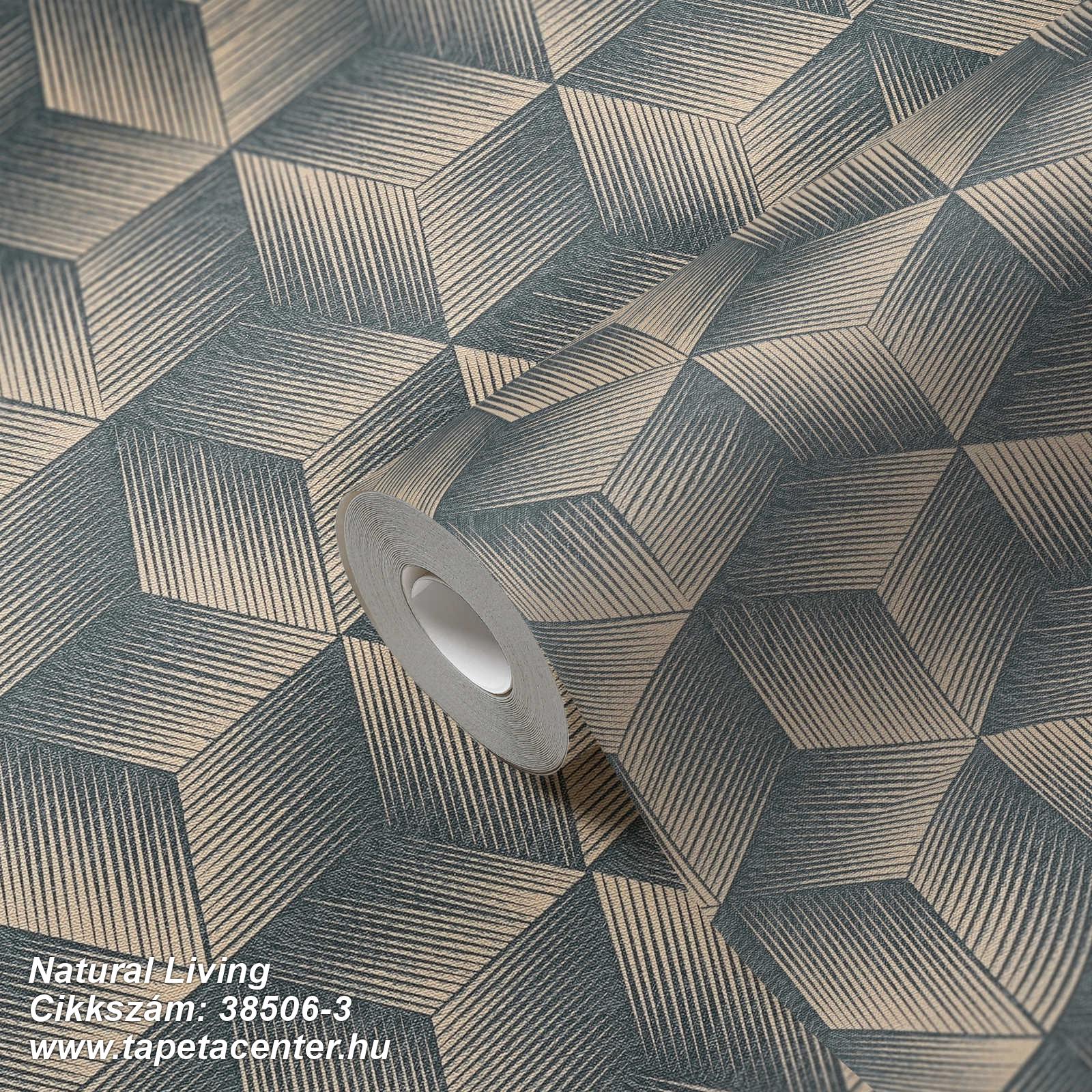 Geometriai mintás,textil hatású,bézs-drapp,szürke,lemosható,vlies tapéta 